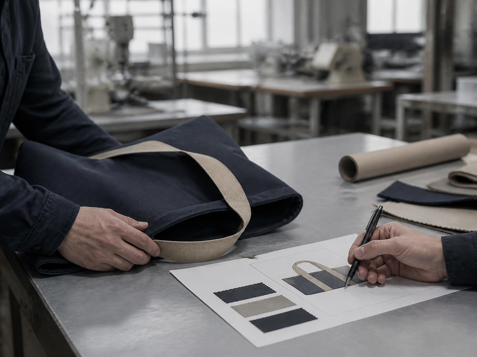 Reviewing a product sample against a printed specification sheet in a manufacturing workshop